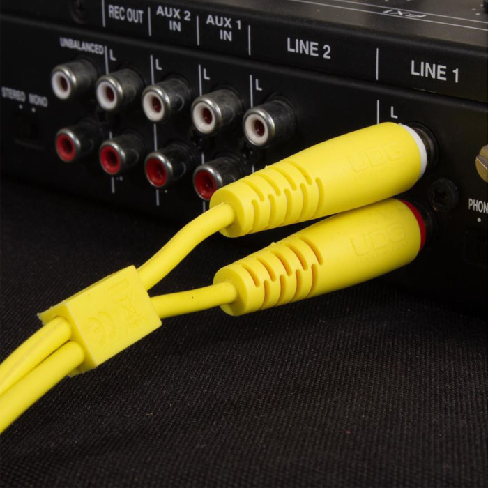 Cable UDG RCA-RCA Jaune Droit 1.5m