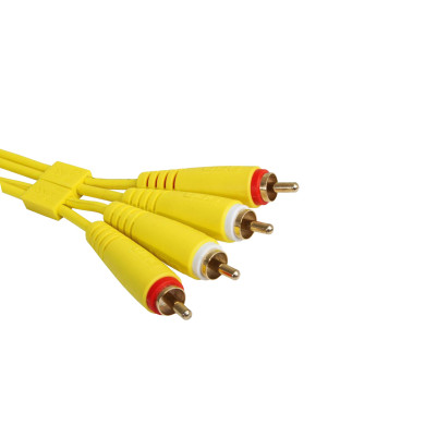 Cable UDG RCA-RCA Jaune Droit 1.5m