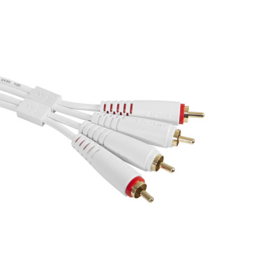 Cable UDG RCA-RCA Blanc Droit 1.5m