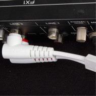 Cable UDG RCA Droit - RCA Coudé Blanc 3m