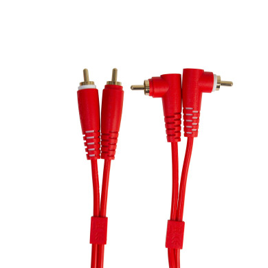 Cable UDG RCA Droit - RCA Coudé Rouge 3m