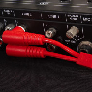 Cable UDG RCA Droit - RCA Coudé Rouge 3m