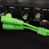 Cable UDG RCA Droit - RCA Coudé Vert 3m