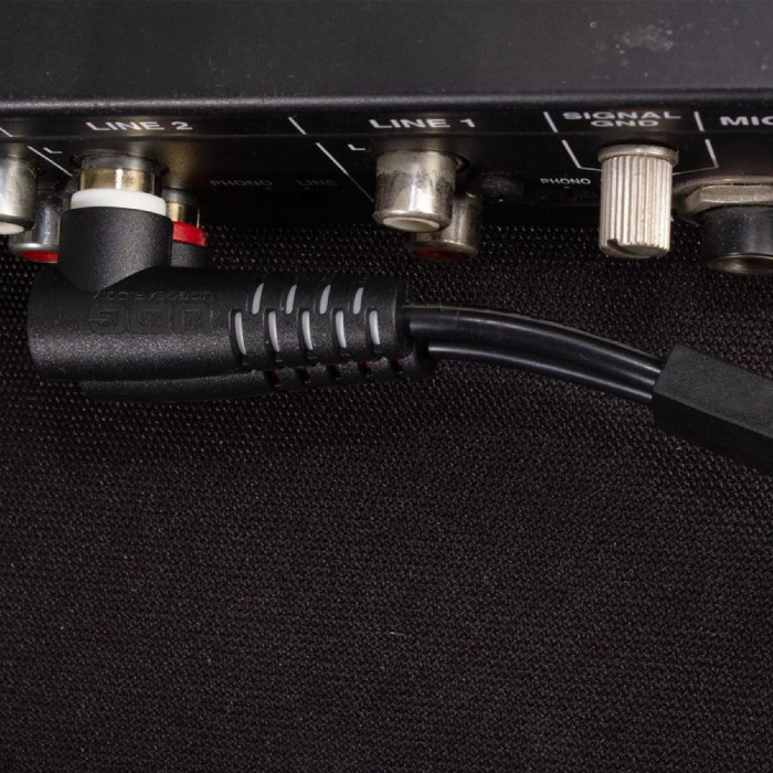 Cable UDG RCA Droit - RCA Coudé Noir 3m