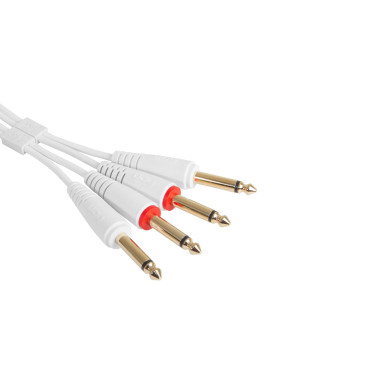 Cable UDG JACK-JACK Blanc Droit 3m