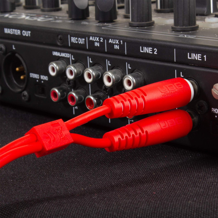 Cable UDG JACK-JACK Rouge Droit 3m