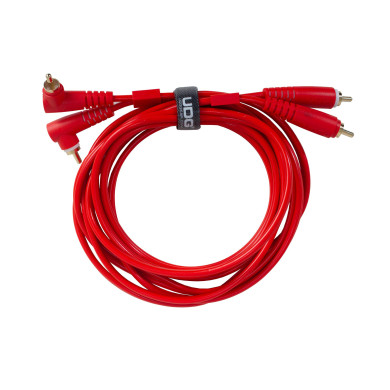 Cable UDG RCA Droit - RCA Coudé Rouge 3m