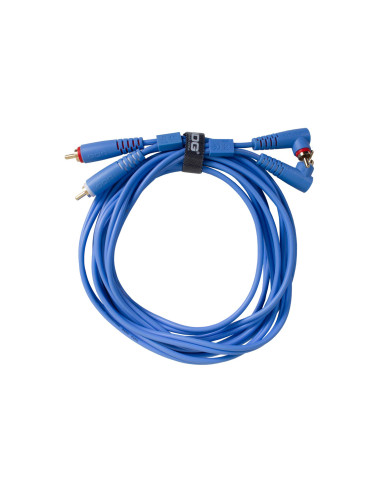 Cable UDG RCA Droit - RCA Coudé Bleu 3m