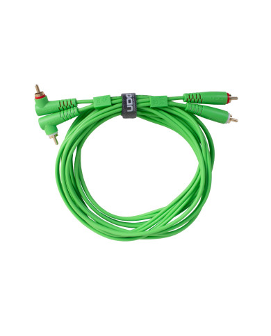Cable UDG RCA Droit - RCA Coudé Vert 3m