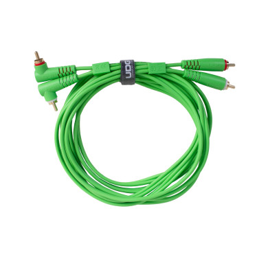 Cable UDG RCA Droit - RCA Coudé Vert 3m