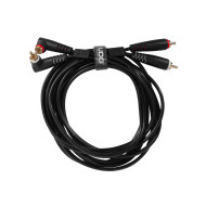 Cable UDG RCA Droit - RCA Coudé Noir 3m