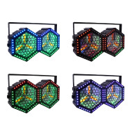Pack 2 Projecteurs Retro Led 3x50W COB + 36 Led RGB