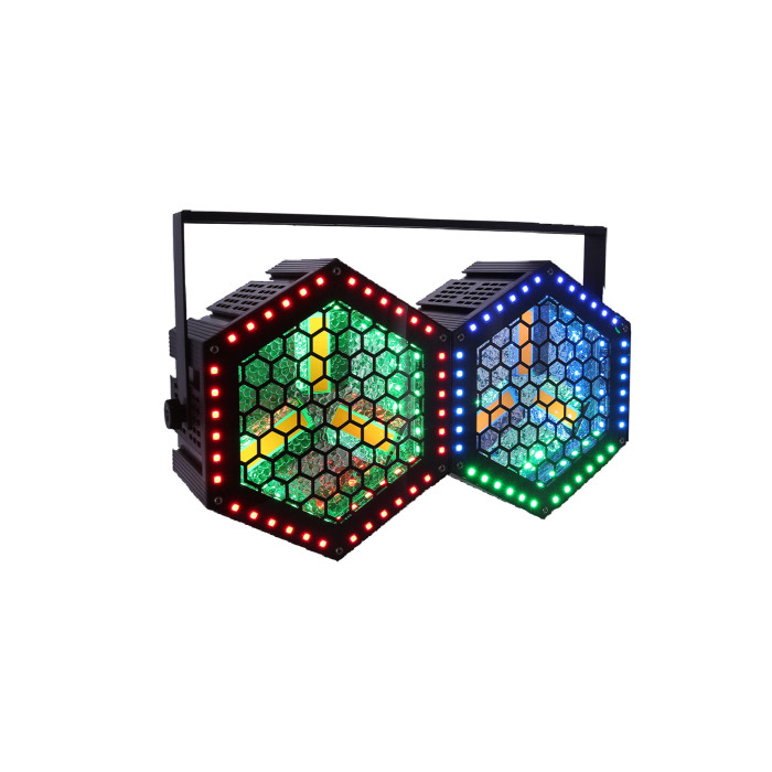 Pack 2 Projecteurs Retro Led 3x50W COB + 36 Led RGB