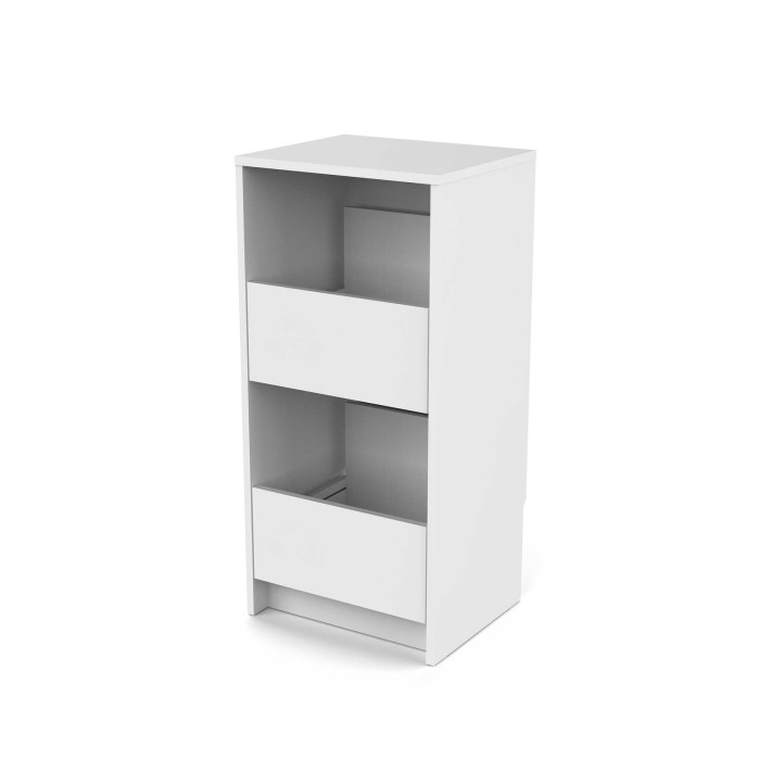 Meuble Rangement Vinyle Finition Blanche
