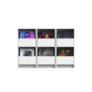 Meuble Rangement Vinyle Finition Blanche