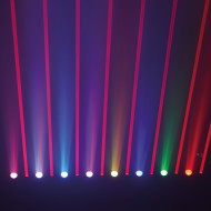 Barre 8 Lasers Rouge + 8 Leds