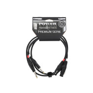 Câble 1,5m - 2 JACK MONO - 2 XLR 3 PIN Femelle