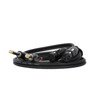 Câble 1,5m - 2 JACK MONO - 2 XLR 3 PIN Femelle