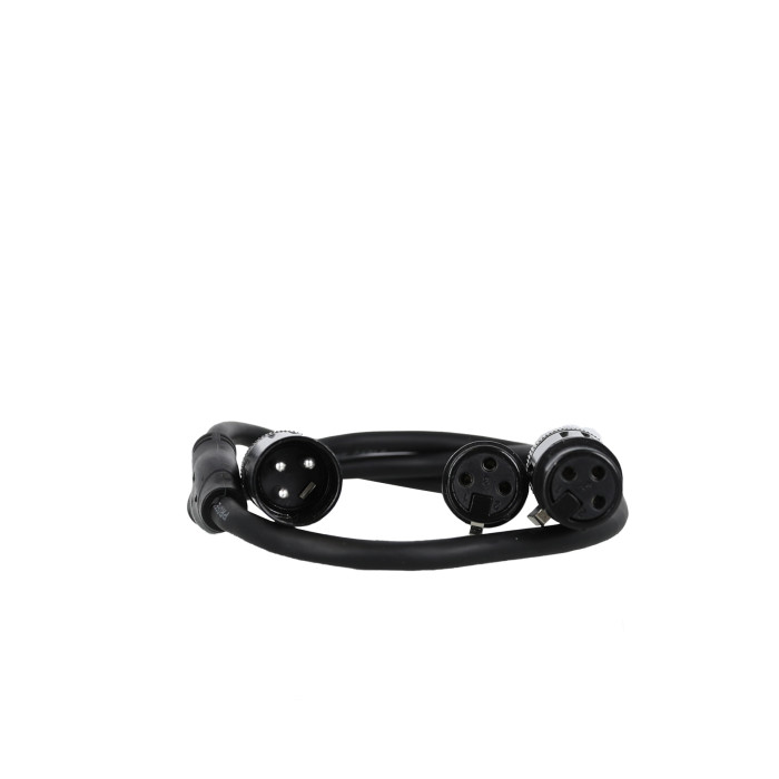 Câble 0,5m - XLR 3 PIN Mâle - 2 XLR 3 PIN Femelle
