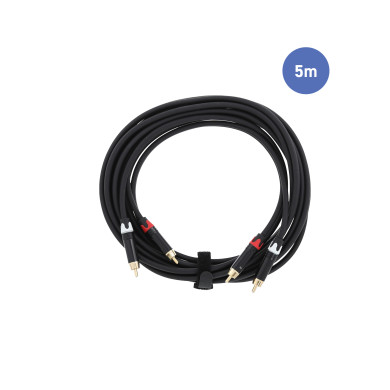 Câble 5m - 2 RCA Mâle et 2 RCA Mâle