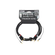 Câble Platine Vinyles 1,5m - 2 RCA Mâle - 2 RCA Mâle + 1 MASSE