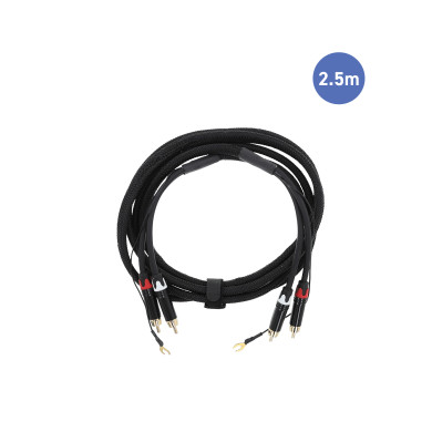 Câble Platine Vinyles 2,5m - 2 RCA Mâle - 2 RCA Mâle + 1 MASSE