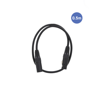 Câble 0,5m - XLR 3 PIN Mâle - XLR 3 PIN Femelle
