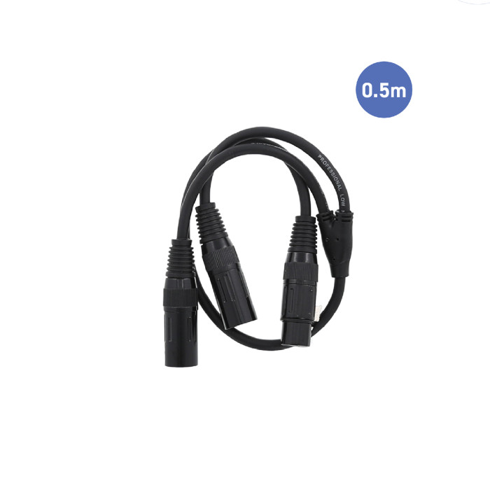Câble 0,5m - XLR 3 PIN Femelle - 2 XLR 3 PIN Mâle