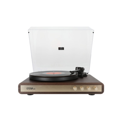 Platine Vintage Hifi + Enceintes - Finition Bois Foncé