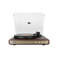Platine Vintage Hifi + Enceintes - Finition Bois Foncé