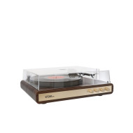Platine Vintage Hifi + Enceintes - Finition Bois Foncé