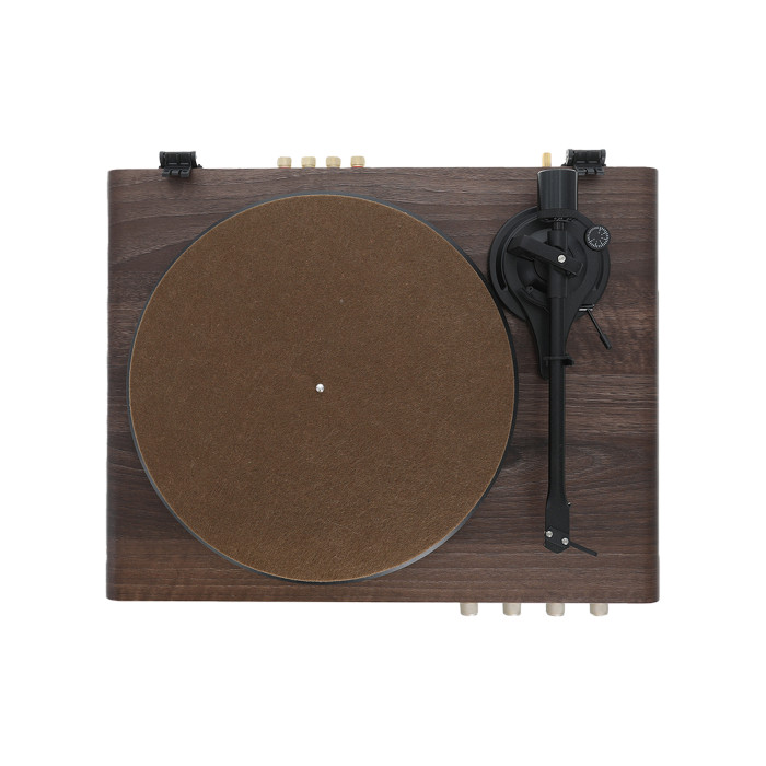Platine Vintage Hifi + Enceintes - Finition Bois Foncé