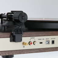Platine Vintage Hifi + Enceintes - Finition Bois Foncé