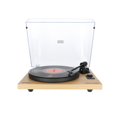 Platine Vinyle Hifi à Courroie USB/Récepteur Bluetooth + Enceintes Passives en Finition Hêtre
