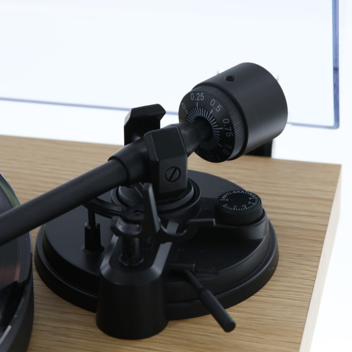 Platine Vinyle Hifi à Courroie USB/Récepteur Bluetooth + Enceintes Passives en Finition Hêtre