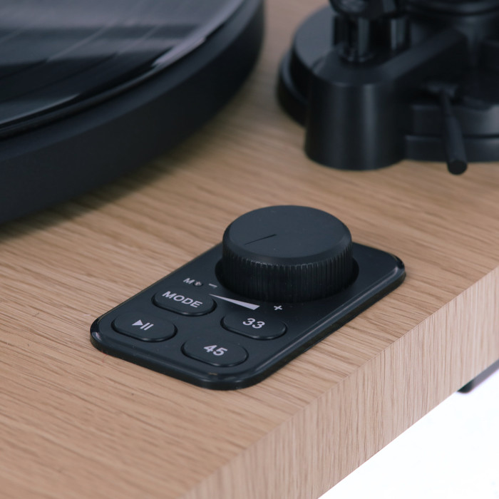 Platine Vinyle Hifi à Courroie USB/Récepteur Bluetooth + Enceintes Passives en Finition Hêtre