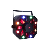 Jeux de lumière 4-en-1 : Flower Multi-faisceaux,Wash, Strobe, Laser multipoints Rouge et Vert