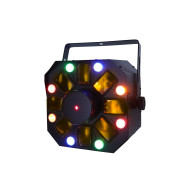 Jeux de lumière 4-en-1 : Flower Multi-faisceaux,Wash, Strobe, Laser multipoints Rouge et Vert