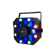 Jeux de lumière 4-en-1 : Flower Multi-faisceaux,Wash, Strobe, Laser multipoints Rouge et Vert