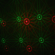 Jeux de lumière 4-en-1 : Flower Multi-faisceaux,Wash, Strobe, Laser multipoints Rouge et Vert