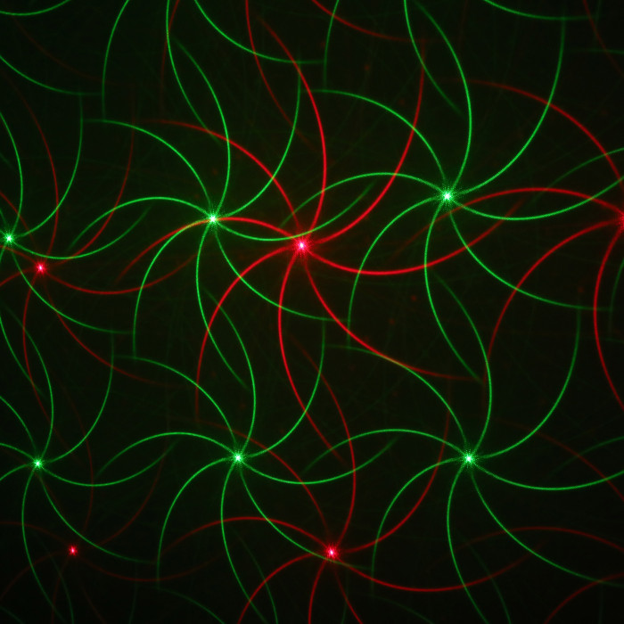 Jeux de lumière 4-en-1 : Flower Multi-faisceaux,Wash, Strobe, Laser multipoints Rouge et Vert