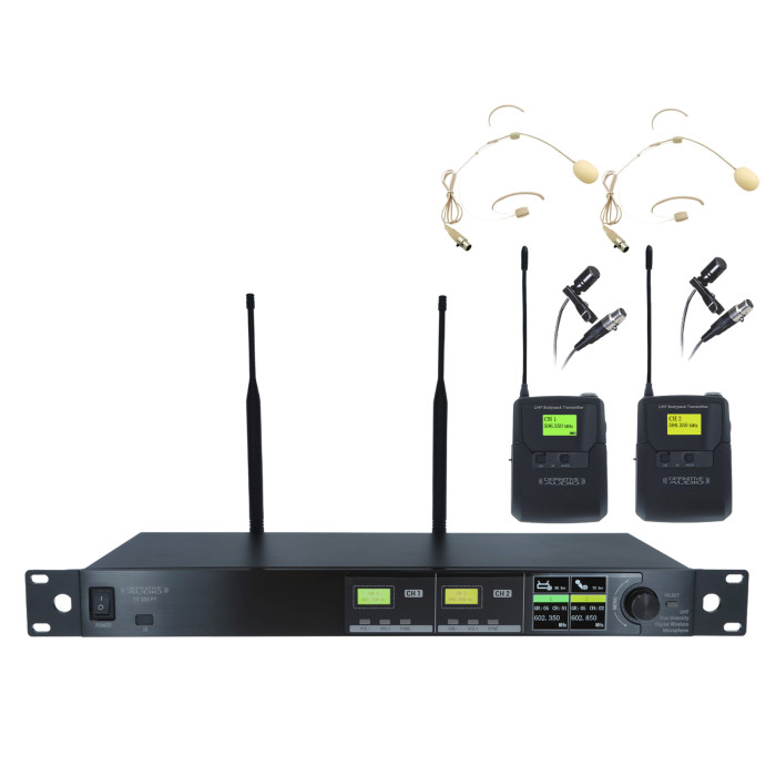 Double Micro Serre Tête UHF  - True Diversity Serie