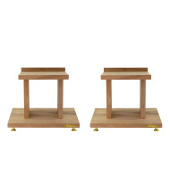 Pieds D'Enceintes Hifi Vintage - Finition Bois - Vendue Par Paire