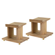 Pieds D'Enceintes Hifi Vintage - Finition Bois - Vendue Par Paire