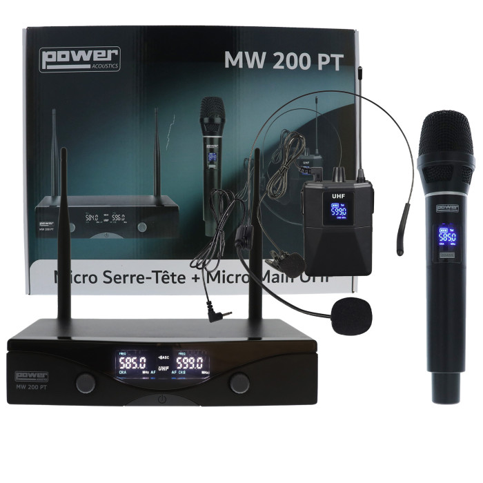 Double Micros : Main + Serre tête UHF