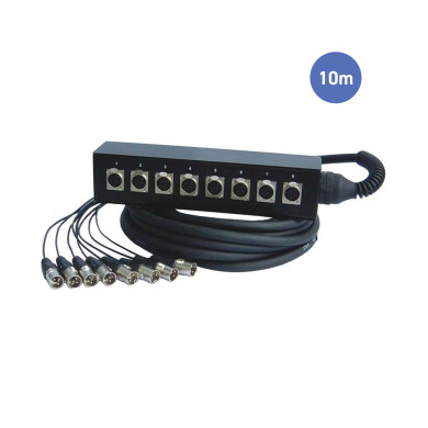 Multipaires Boîtier Scène 10m - 8 IN / 8 OUT