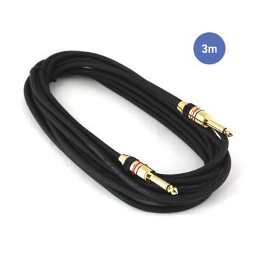 Câble 3m - JACK MONO Mâle - JACK MONO Mâle