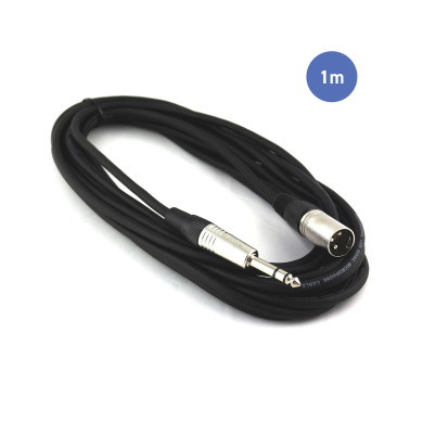 Câble 1m - JACK STÉRÉO Mâle - XLR 3 PIN Mâle