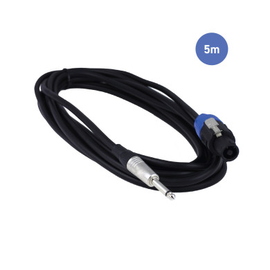 Câble 5m - JACK MONO Mâle - SPEAKON Mâle