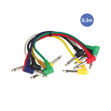 Câble 0,3m - JACK COUDE MONO Mâle - JACK COUDE MONO Mâle